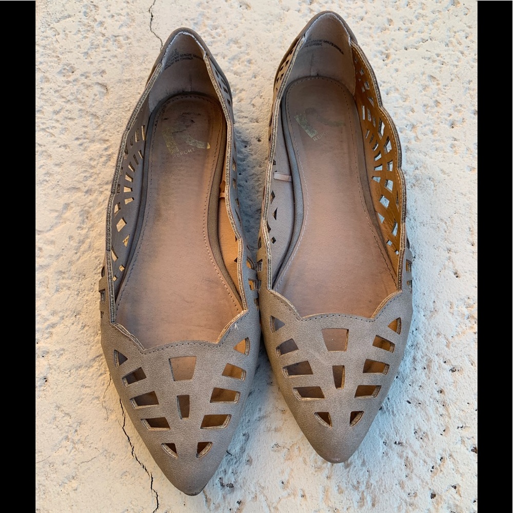 Tan Pointed Toe Flats